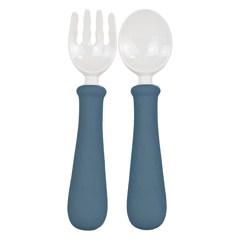 고래 PPSU 긴 손잡이 포크 숟가락 다크 블루