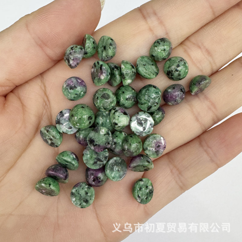 速売通爆金8mm天然石半円形戒面石パッチdiyビーズ部品卸売り