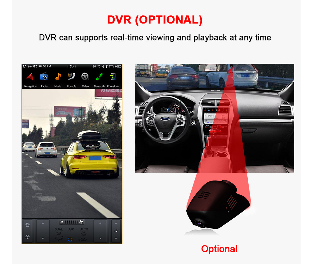 Toyota Tacoma/Hilux Modification Special 12.1inch Android Large-Screen High-Definition Reversing Image Display