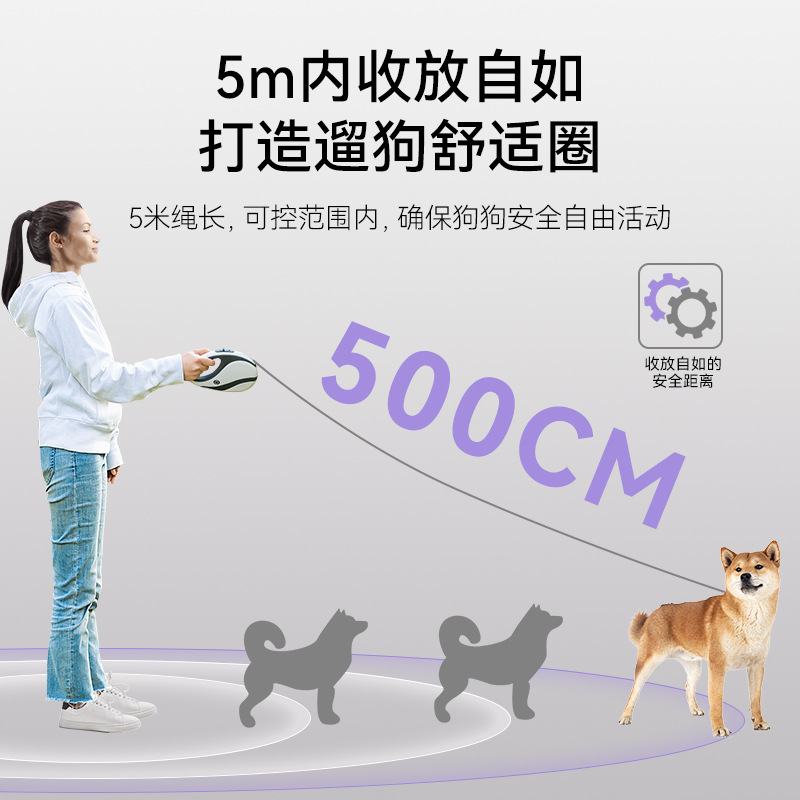 cuerda de tracción automática luminosa para perros, cuerda de tracción a prueba de explosiones para perros pequeños y medianos, cuerda de tracción retráctil para gatos y mascotas