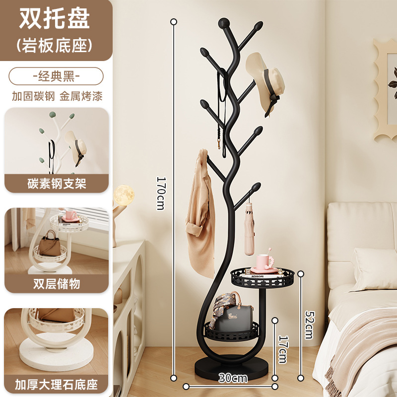 Dormitorio, perchero de rama de árbol de lujo ligero, estante de ropa de arte de hierro, entrada, perchero vertical de piso