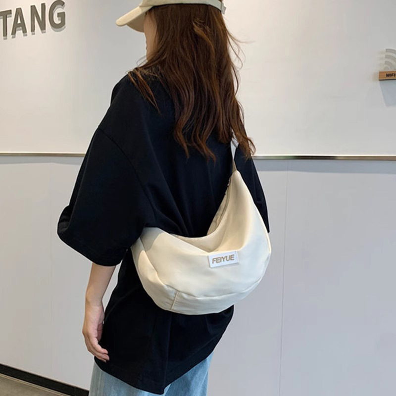 2023 New Crossbody Bag Dumpling Bag Wholesale Korean Style Large Capacity Nylon Shoulder Bag Instagram Underarm Bag Female Student
