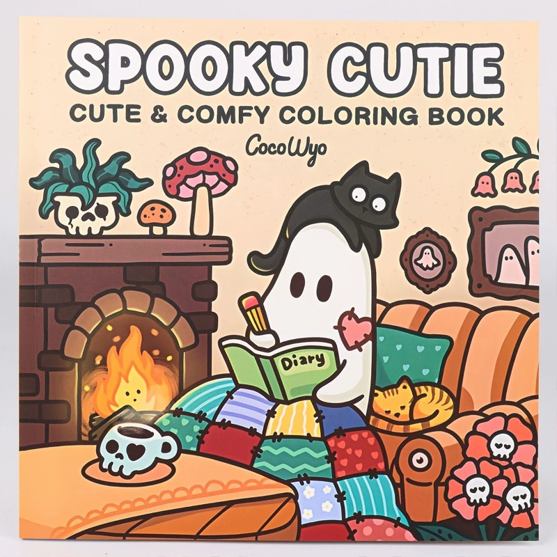 Раскраска (CocoWyo) Spooky Cutie — взрослая и подростковая граффити-иллюстрационная книга, различные цвета обложки