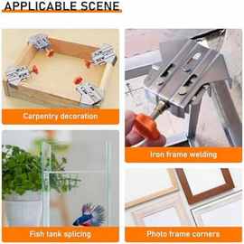 8个 颜色：图片色 材质：不锈钢 不锈钢直角夹 木工拼接快速夹定