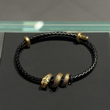 容雅小红书爆款暗黑风复古黑金卷卷蛇手链高级感本命年灵蛇手绳