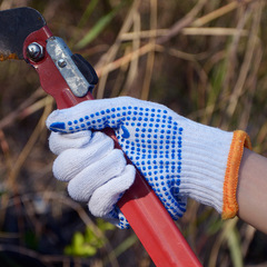 防護手套加厚棉線手套線pvc浸膠手套掛膠手套勞保工作用品膠手套