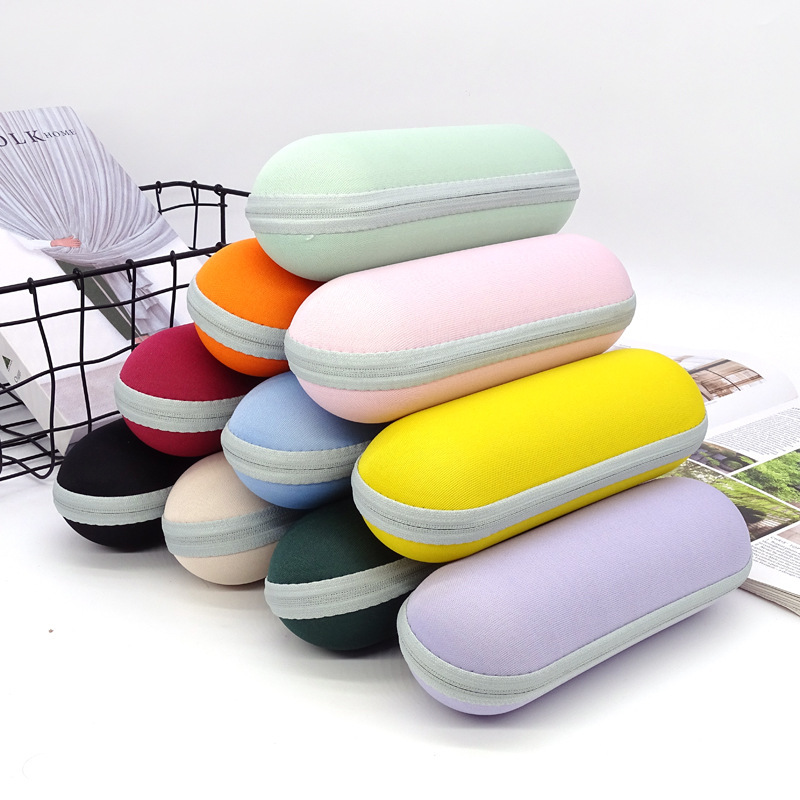 Simple Macaron Color Glasses Case, Sports Sunglasses Case, Portable Hard Shell Sunglasses Case, Anti-Pressure Zipper Umbrella Bag Simple Macaron Color Glasses Case, Sports Sunglasses Case, Portable Hard Shell Sunglasses Case, Anti-Pressure Zipper Umbrella Bag
