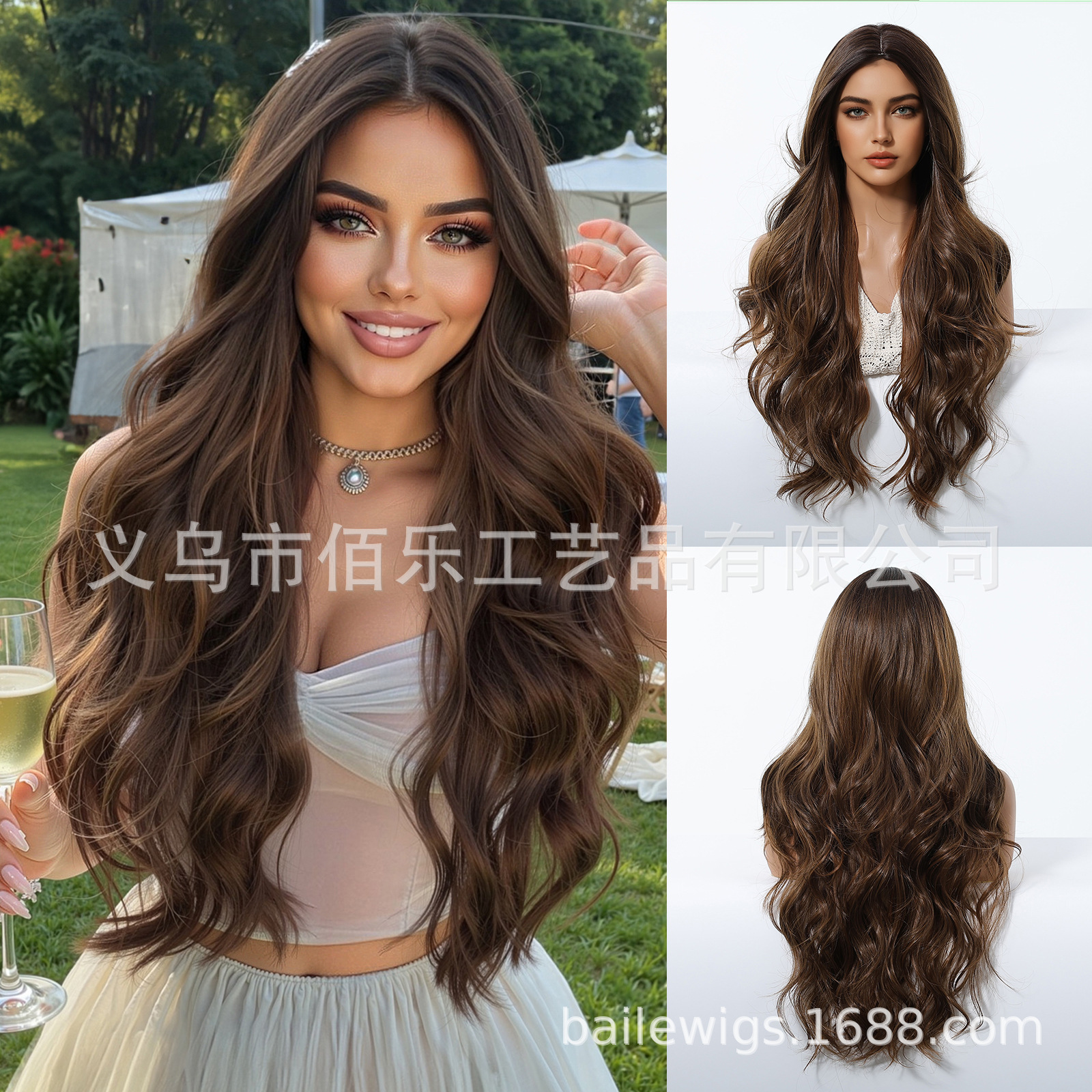 Venta en caliente pelucas negras naturales de cabello rizado de fibra química de cabello femenino Europa y América al por mayor en stock