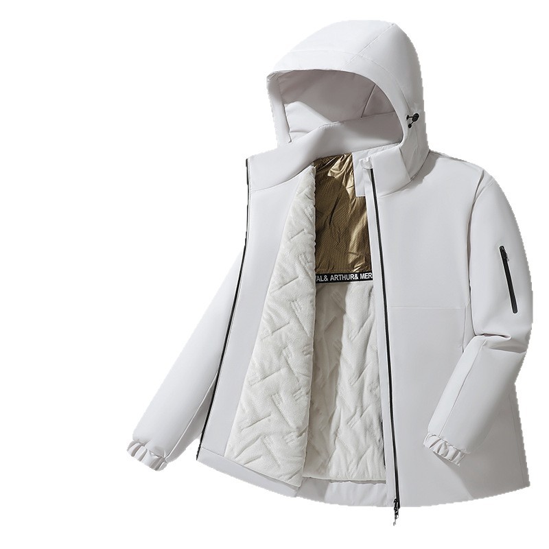 Hombres y mujeres en invierno nuevo engrosado invierno chaqueta de trabajo chaqueta de algodón caliente chaqueta casuales con capuz