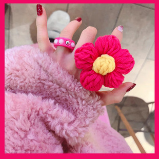Flower Brooch Hair Accessory Head Flower Five Petals 7 Decorative Flowers Milk Puff cm Plush Korean Version Flower DIY