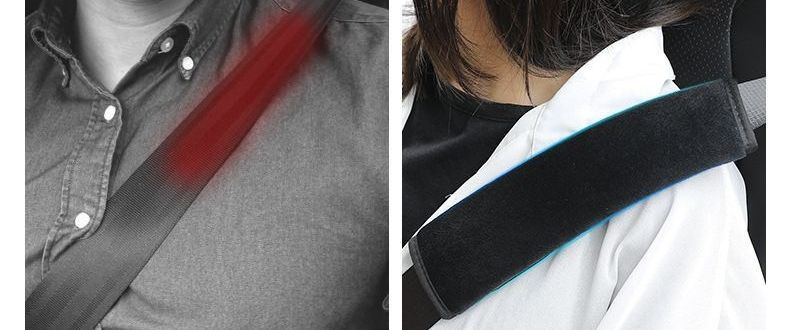 Seatbelt shoulder pad protector for car use, anti-chafing and anti-pressure, soft and comfortable canvas shoulder pad