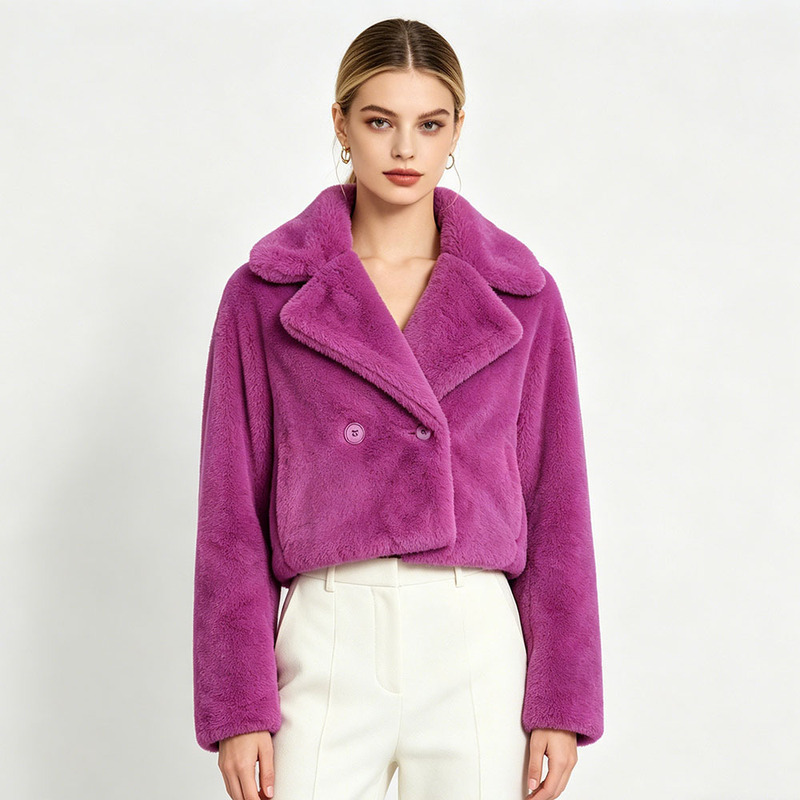 New Autumn and Winter Imitation Fur Outwear, Feminine, Fashionable, Thickeneded and Warm, Imitation Rabbit Fur Short Plush Outwear