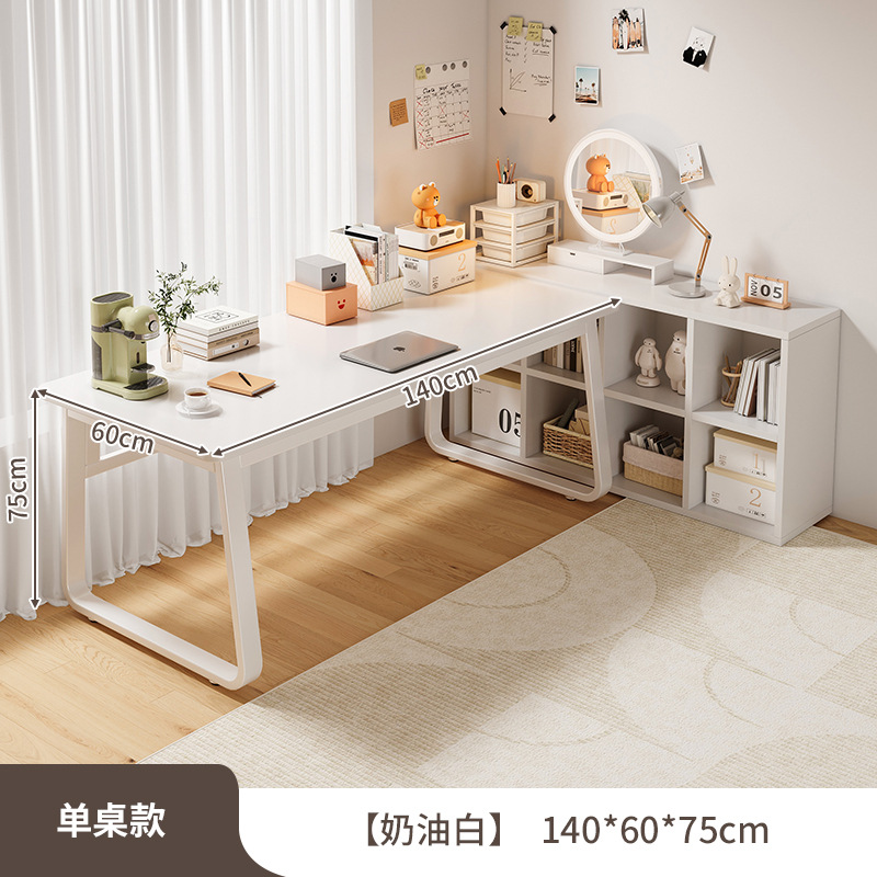 *Modelo simple*Escritorio blanco de 1,2 CM + estante blanco 140*60