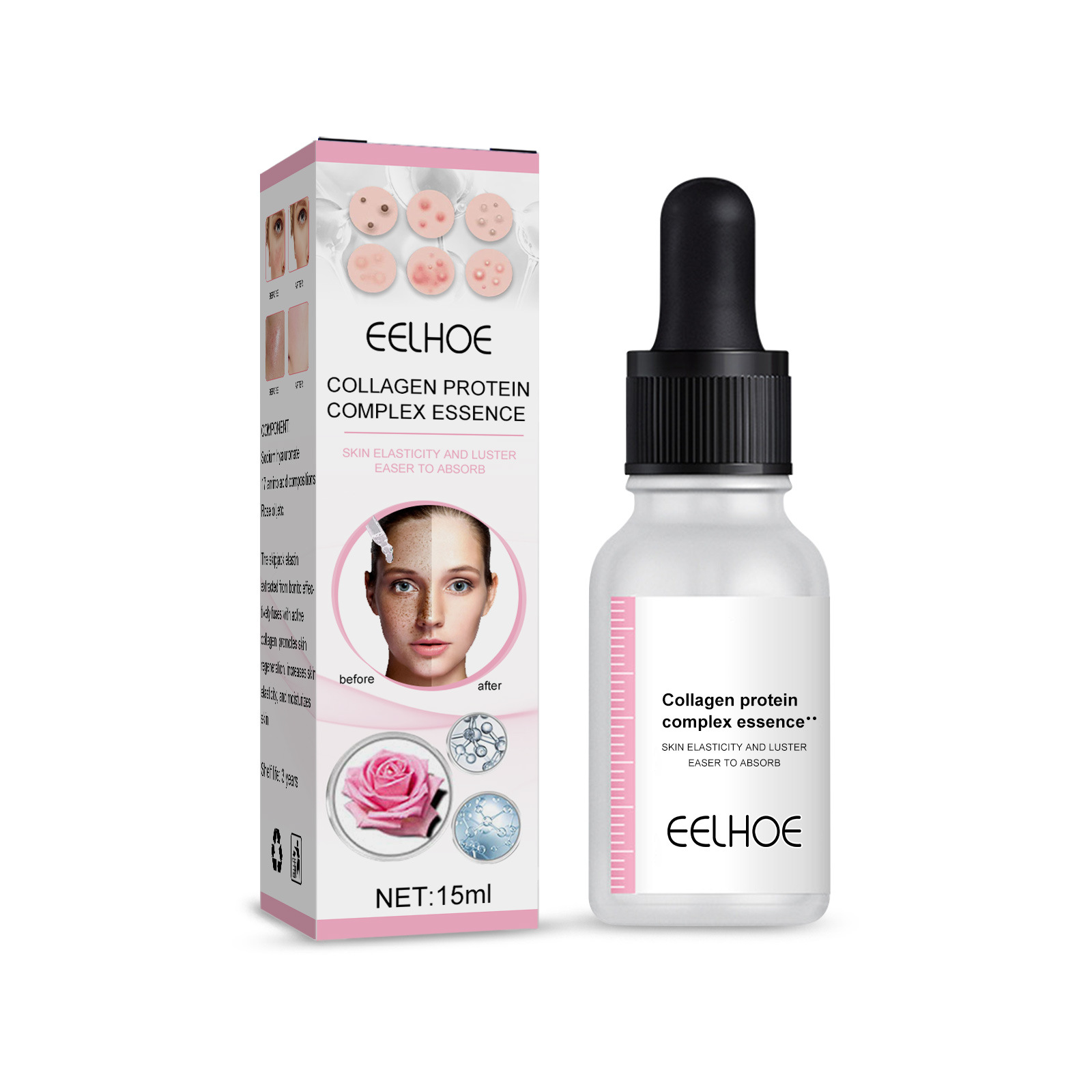 La Solution d'essence de collagène d'essence d'embryon de mouton EELHOE soulève, resserre, améliore le tonus, éclaircit les taches, hydrate et_voghion.com