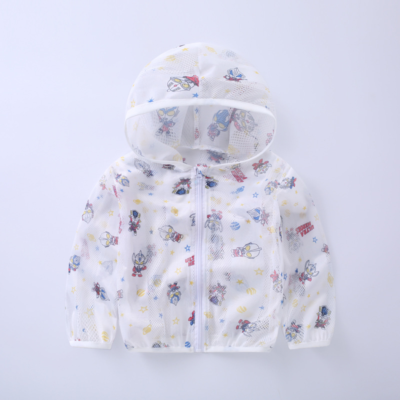 Breathable skin-protecting clothing for toddlers and young children, sun-protective clothing for boys, mosquito-proof clothing for girls, long-sleeved beach jackets