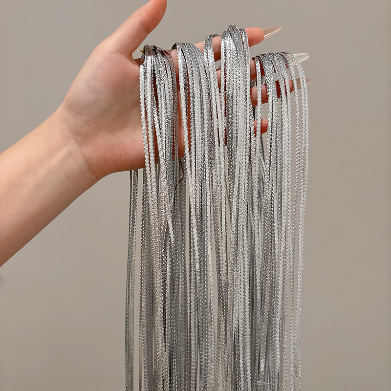 Accesorios de baile callejero para chicas trenzadas cuerdas de plata chicas sucias de jazz personales trenzadas rendimiento tocado