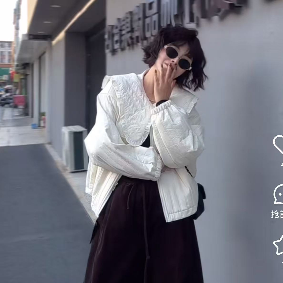 82283现货四季青欧货娃娃领棉衣 不退换