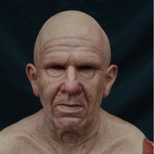 Tapón de anciano transfronterizo Tapón de rostro de anciana Peluca Máscara de anciano Máscara de látex humanoide de Halloween en stock