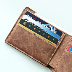 Cross-border foreign trade new fashion short US dollar coin wallet retro frosted multi-functional wallet casual multiple card slots