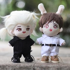 20厘米背帶褲連體工裝褲連體衣明星同款背帶褲棉花娃娃公仔小衣服