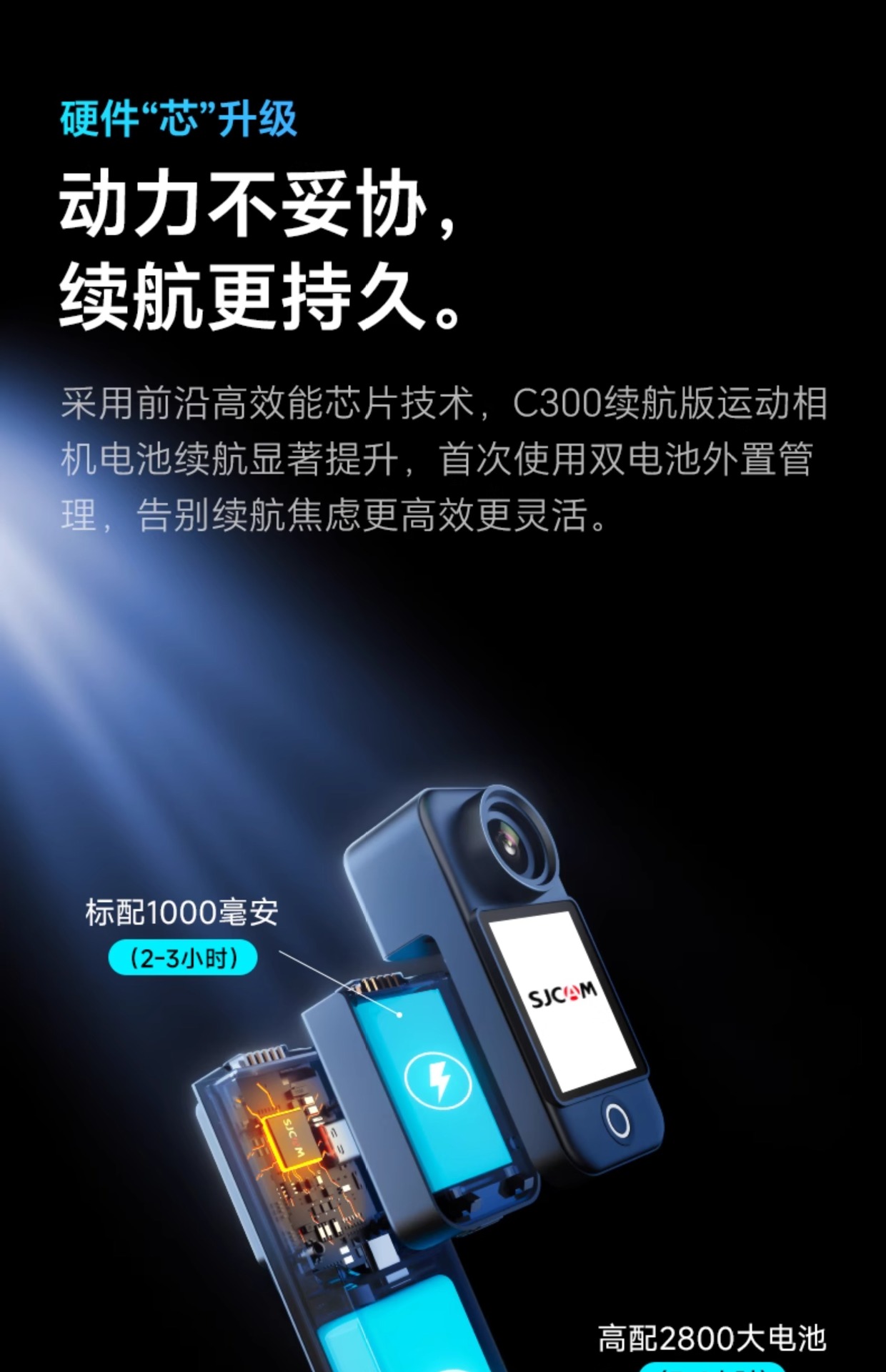 Suitable for Sjcam Speed ​​Shadow C300 Thumb Sports Camera Motorcycle Driving Recorder 360 Panoramic 4K Camera