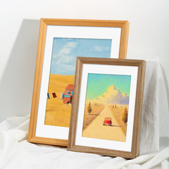 Wooden Frame for Wall Hanging Large Size Desk Picture Frame with Mounting 20-inch Natural Wood A3/A4 Poster Cross-stitch Outer Frame