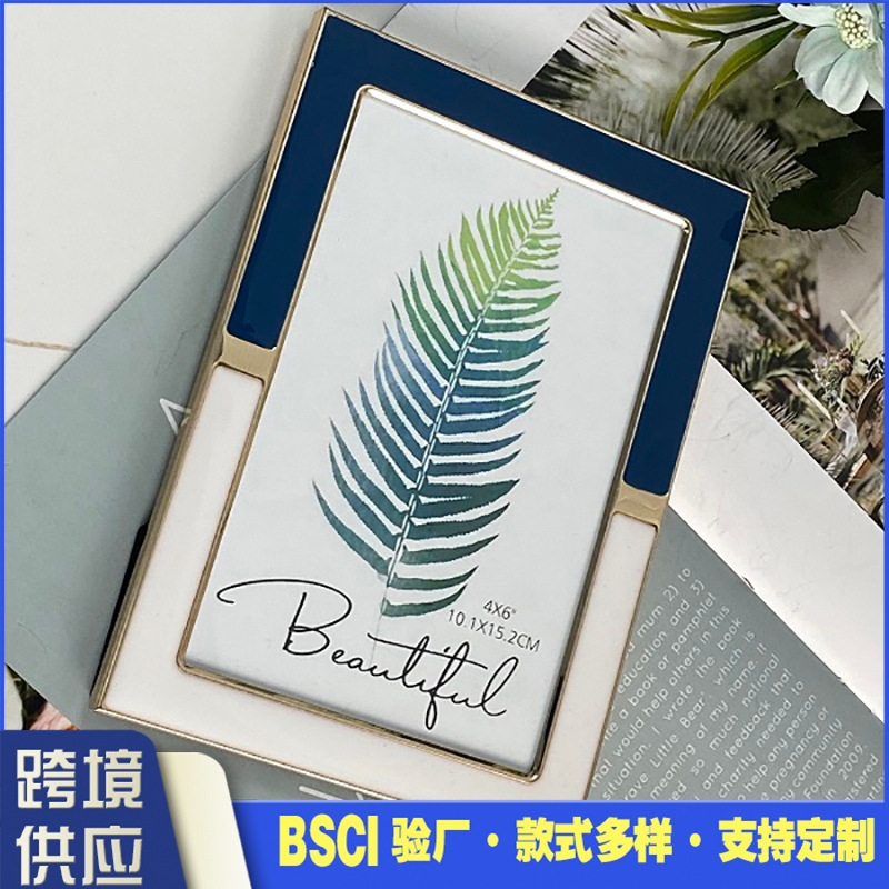 Factory Direct sales simple metal double color epoxy photo frame modern home hotel decoration decoration gift wholesale