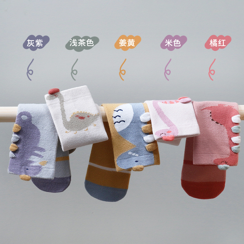 Calcetines largos tridimensionales del bebé de los niños del bebé del estilo coreano popular del no-talón sobre-la-rodilla Calcetines