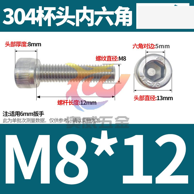 304ステンレス鋼六角穴付きネジカップヘッドDIN912円筒頭精密M1.4M1.6M2M2.5M3M4M5