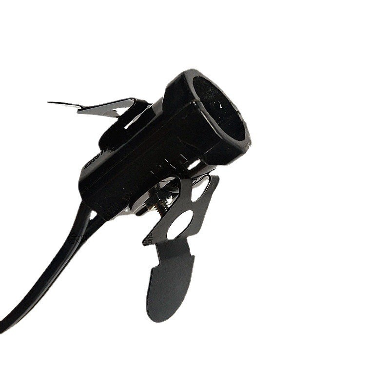 供应 国标插头电源线  蝴蝶夹带弹片E12灯头线 0.5平方线