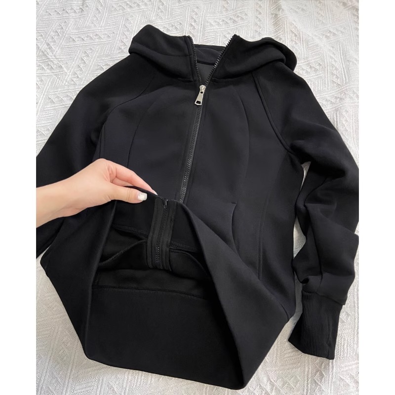 Estilo longo fino preto / S