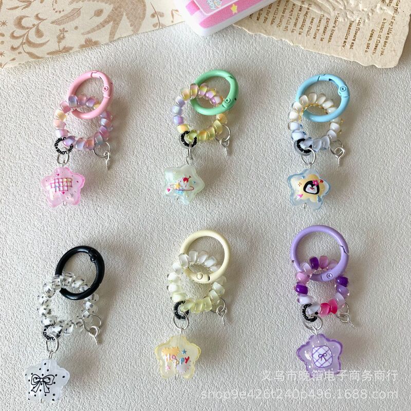 Cute Cartoon Pendant Keychain Resin Acrylic Bag Charm Phone Chain Trendy Accessories for Girls Cute Cartoon Pendant Keychain Resin Acrylic Bag Charm Phone Chain Trendy Accessories for Girls
