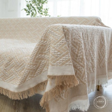 蔓越家 北欧ins风沙发盖布白色沙发套罩全包全盖网红单双人沙发毯