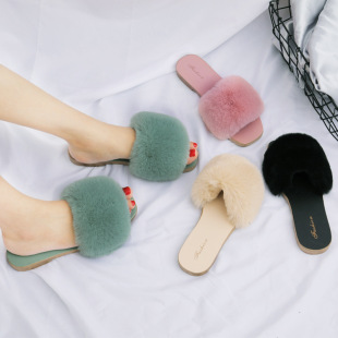 2023 Fashion Student Plush Warm Slippers Girly Heart Slippers Girls Casual Slippers Home Shoes Furry Slippers
