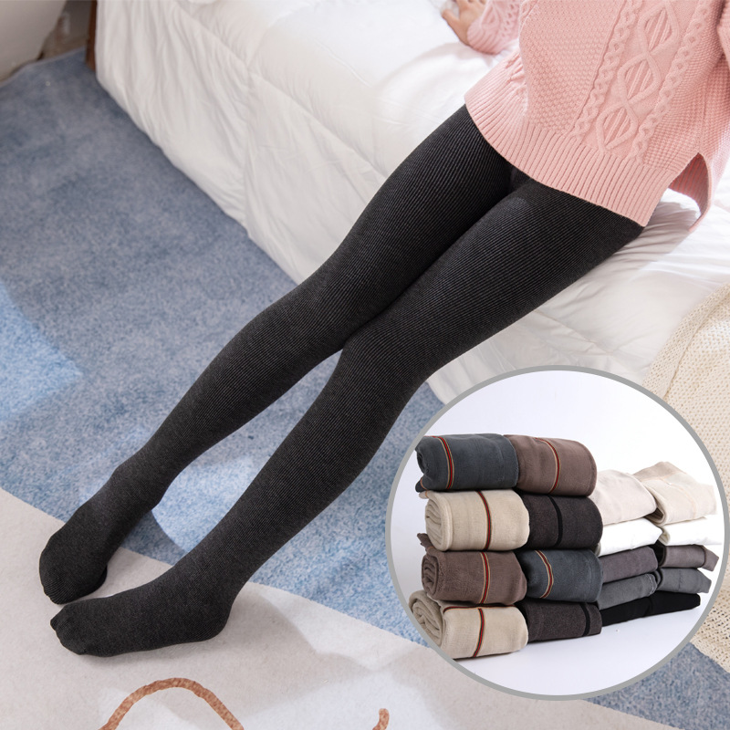 Girls' Pants 2021 Fall/Winter Korean Style Children's Wear Girls' fleece-lined Thickened Leggings Combed Cotton Anti-Pilling Warm Pants