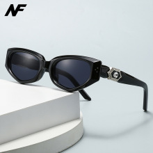 2025新款gm猫眼多边形太阳镜时尚韩版钻石高级感直播小框防晒墨镜