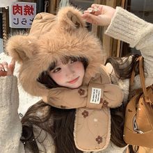 秋冬女款帽子围巾一体两件套防风保暖二合一连帽围脖2025新款热卖