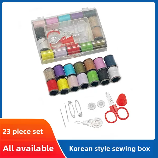 K-Style of Household Sewing Box Set Multi-Functional Portable Sewing Kit Sewing Needle Hand Sewing Mini Accessible Luxury Storage Box