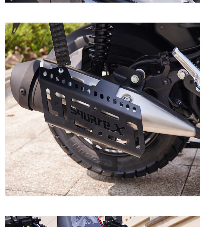 Suitable for Honda Squarex125 Guard Bar, Small Zuma Folding Tail Rack, Exhaust Bar, Front, Middle and Rear Racks, Lampshade Accessories