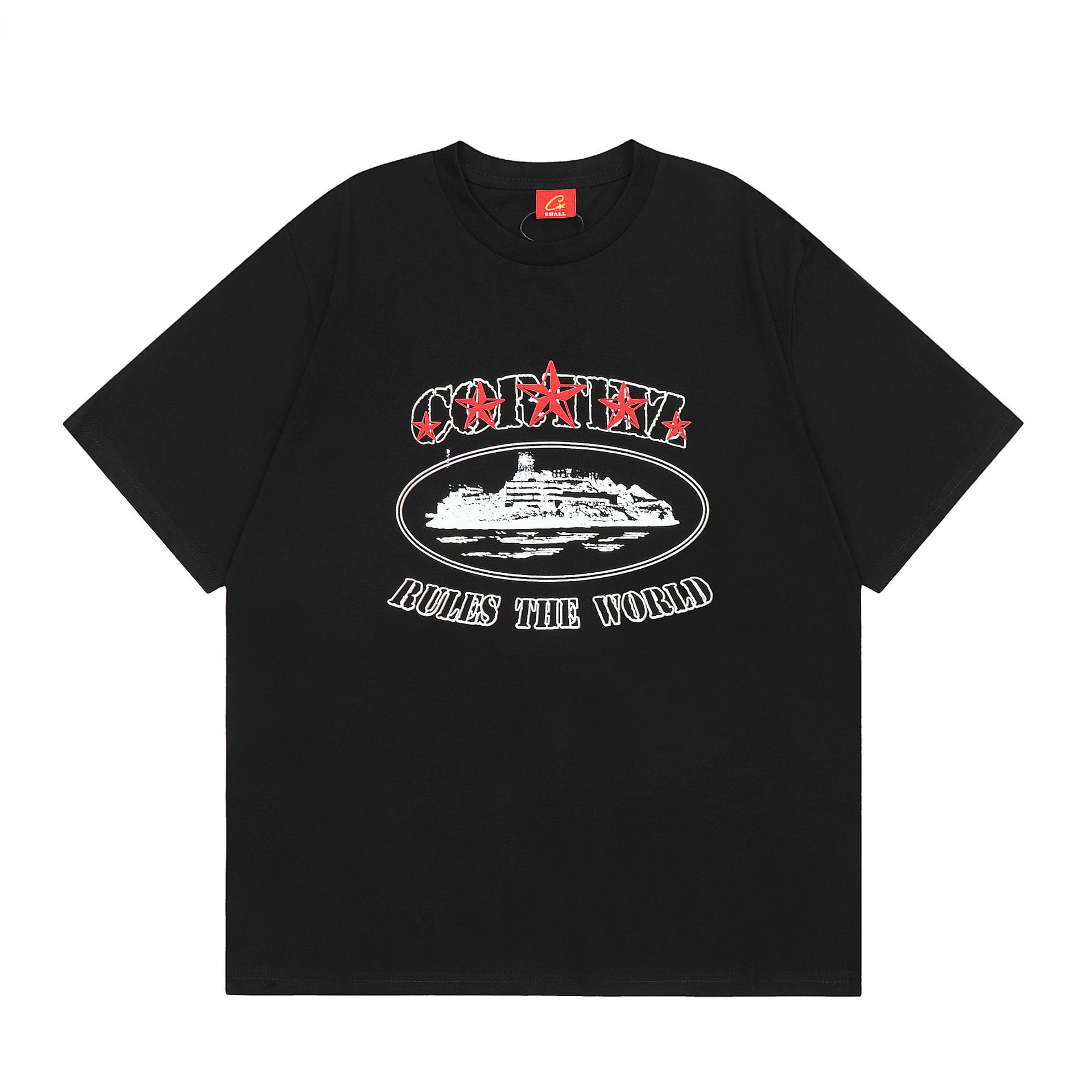 Comercio exterior al por mayor Alcatraz Basic Series C0rteiz Phantom Letter Logo Camiseta impresa Traje de pareja