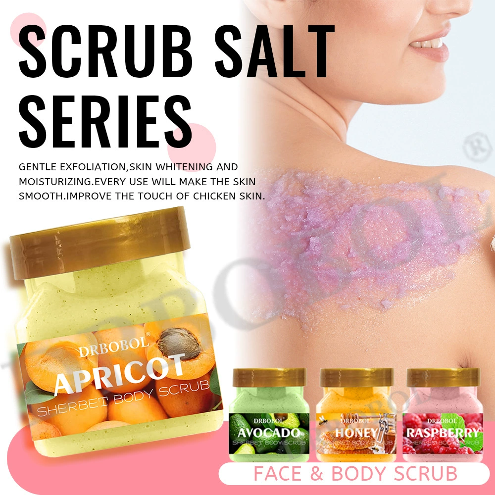 Кросс-бордерная соль для ванн с фруктовым ароматом, скраб для тела от куриной кожи, гель для душа с глубоким очищающим глиняным эффектом 500г