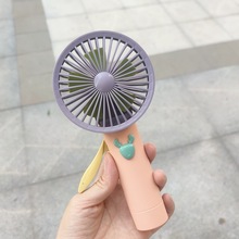 卡通安全网罩小风扇手动按压手捏握便携式儿童益智玩具手压