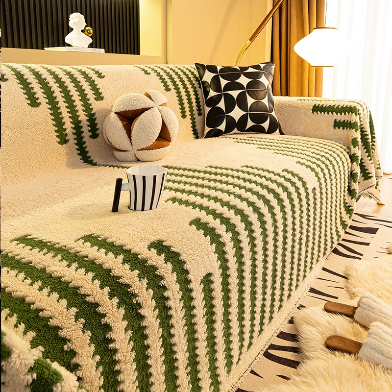Atmospheric winter festive red non-slip sofa