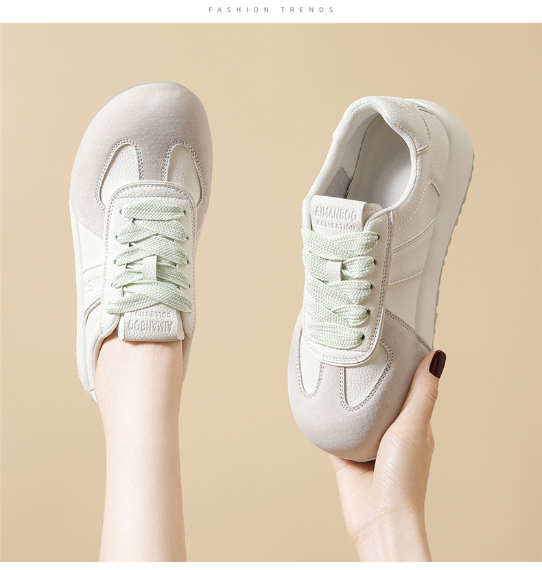 Giày sneaker nữ da thật lưới mỏng đế dày mũi tròn phong cách thể thao hè 2025 — JST 7115-1 trái cây xanh, JST 7115-1 màu vàng chi tiết 10