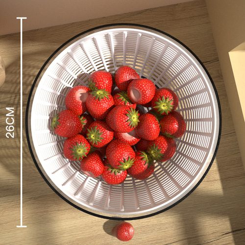 Press-type vegetable dehydrator, household salad spinner, manual fruit and vegetable drain basket, transparent dehydrator