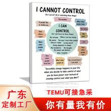 跨境热销调节情绪帆布办公室挂画 积极励志心理健康卧室装饰画