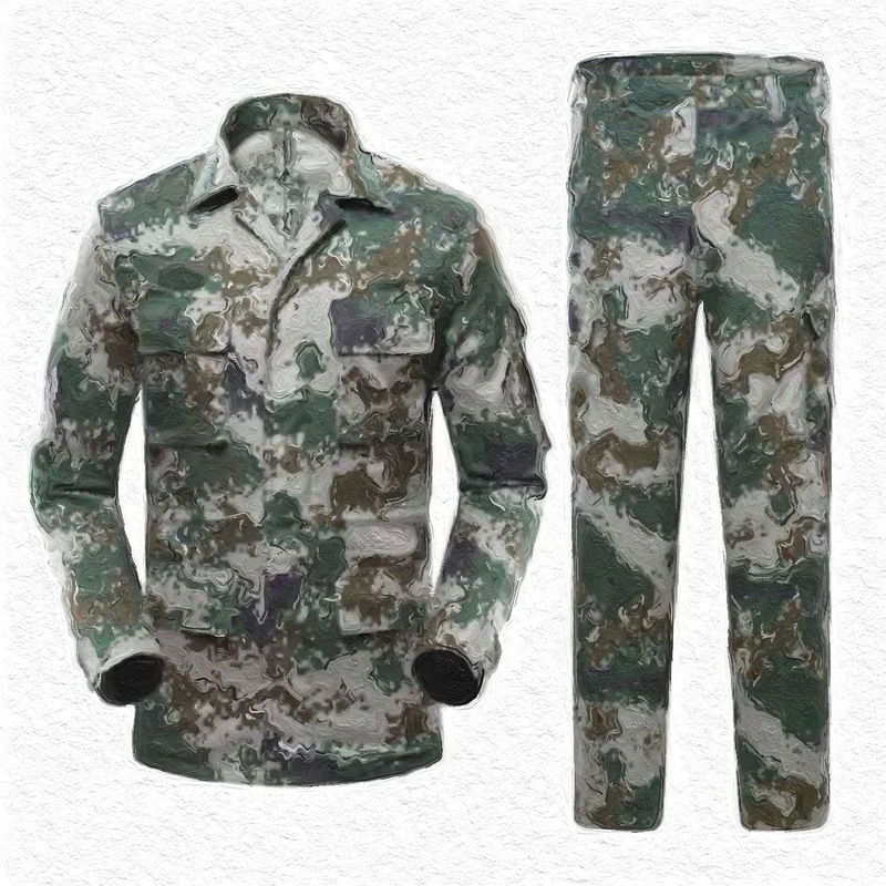 Military Training Uniform Set for Students, Complete Outdoor Training Uniform, Short-Sleeved Physical Training Uniform, Camouflage T-Shirt, Durable Camouflage Clothing Military Training Uniform Set for Students, Complete Outdoor Training Uniform, Short-Sleeved Physical Training Uniform, Camouflage T-Shirt, Durable Camouflage Clothing