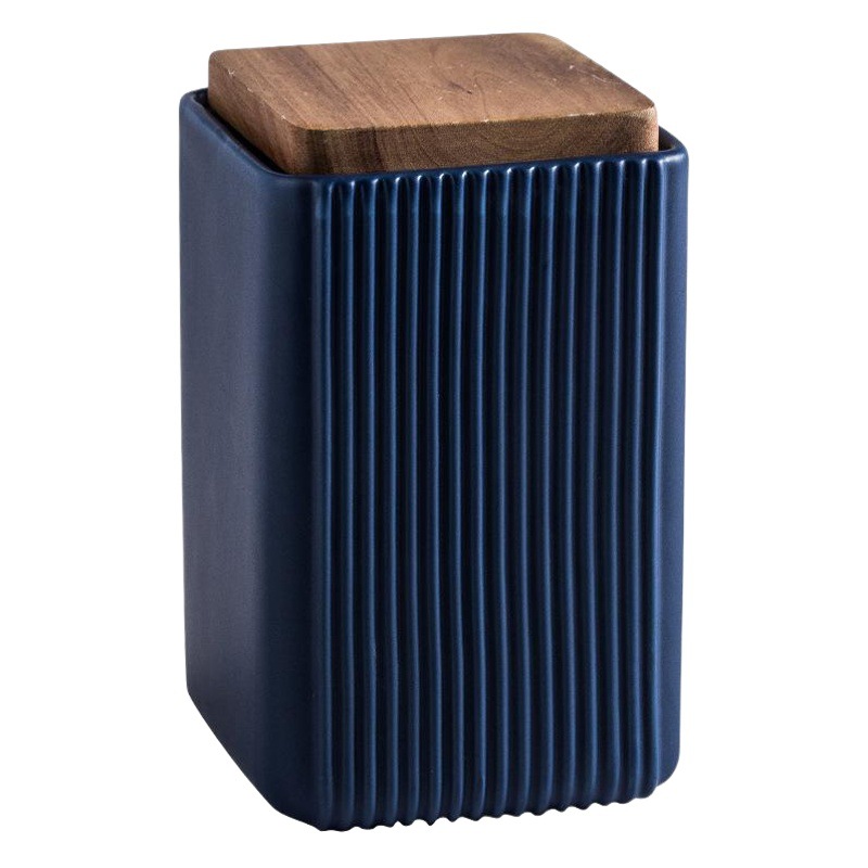 Creativo recto cuadrado hogar sellado tarro cocina multi-grano tarro de almacenamiento de cerámica tarro de té tarro