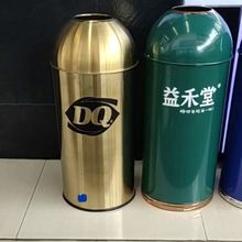 大号商用垃圾桶酒店商场圆形不锈钢子弹头优质奶茶店咖啡店收纳桶