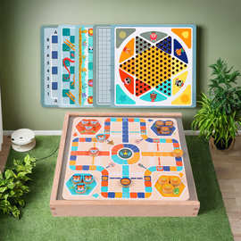 儿童跳棋五子棋军棋多功能棋盘游戏棋象棋成人棋类